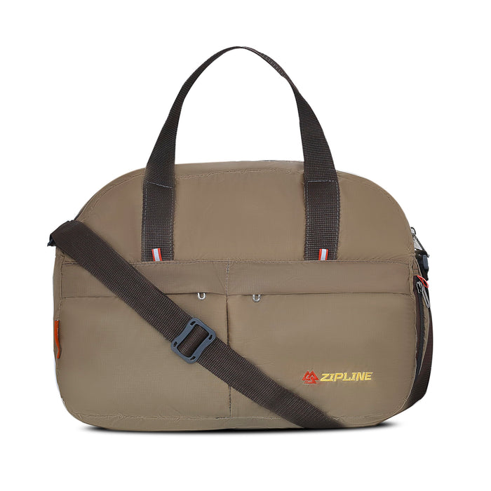 Zipline Duffle Bag, Gym Bags for Men and Women, Mini Sports Bag, Kit Bag, Small Travel Bag for Men, Duffle Bag for Gym with Shoe Compartment (Beige) - Beige