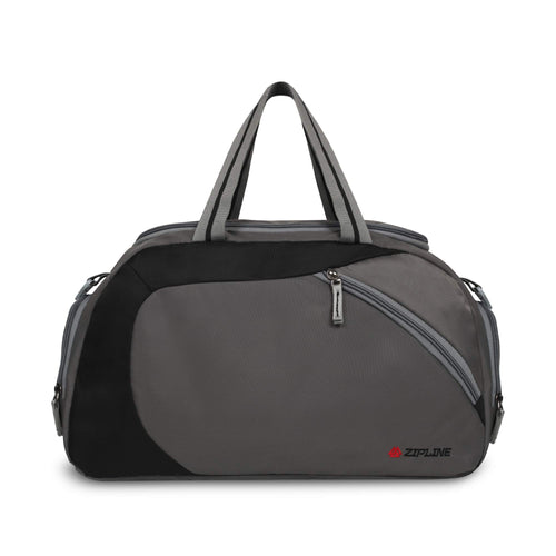 Zipline Gym Polyester Waterproof 40L Large Sports Travel Duffel Bag with Multiple Compartment for Men Women (Grey)