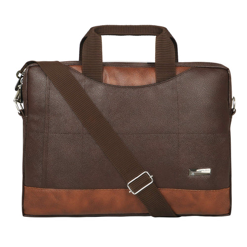 Zipline Laptop bags for men office use | Synthetic Leather Laptop Bag for Man Women, 15.6" Compatible Laptop, Macbook, Macbook Pro Messenger Bags for Men & Women