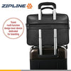 Zipline Laptop bags for men office use | Synthetic Leather Laptop Bag for Man Women, 15.6" Compatible Laptop, Macbook, Macbook Pro Messenger Bags for Men & Women (1-Black Bag)