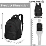 Zipline 35 Ltr, 19 inch Grey Laptop Backpack for Men & Women college girls boys fits 15.6 inch laptop macbook pro/tablet polyester Airline carry-on size
