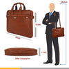 Zipline Laptop bags for men office use | Faux Leather Laptop Bag for Man - Fits 14/15.6/16 inch Laptop, Macbook, Macbook Pro Messenger Bags for Mens (1-Tan Bag)