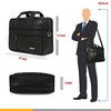 Zipline Laptop bags for men office use | Faux Leather SMALL laptop bag for Man - Fits 13 inch Laptop/Macbook/Macbook Pro/Tablet Messenger Bags For Mens (1-Black Bag)