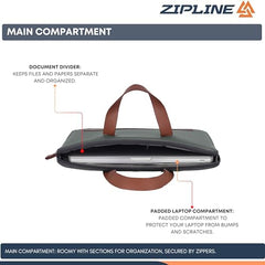 Zipline Office Casual Faux Leather laptop bags for women office use - Fits 13/13.5/14 inch Laptop/Macbook/Macbook Pro/Tablet office bags for women (1-Green Bag)