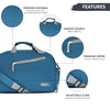 Zipline Duffle Bags, Gym Bags for Men and Women, Mini Sports Bag, Kit Bag, Small Travel Bag for Men, Duffle Bag for Gym with Shoe Compartment (T-Blue)
