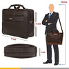 Zipline Laptop bags for men office use | Faux Leather Laptop Bag for Man - Fits 14/15/15.6 inch Laptop/Macbook/Macbook Pro/Tablet Messenger Bags for Mens (1-Brown Bag)