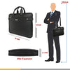 Zipline Laptop bags for men office use | Faux Leather Laptop Bag for Man - Fits 14/15.6/16 inch Laptop, Macbook, Macbook Pro Messenger Bags for Mens (1-Black Bag)