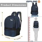 Zipline 35 Ltr, 19 inch Grey Laptop Backpack for Men & Women college girls boys fits 15.6 inch laptop macbook pro/tablet polyester Airline carry-on size