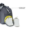 Zipline Duffle Bags, Gym Bags for Men and Women, Mini Sports Bag, Kit Bag, Small Travel Bag for Men, Duffle Bag for Gym with Shoe Compartment (Grey)