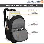 Zipline 35 Ltr, 19 inch Grey Laptop Backpack for Men & Women college girls boys fits 15.6 inch laptop macbook pro/tablet polyester Airline carry-on size