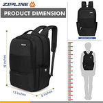 Zipline 35 Ltr, 19 inch Grey Laptop Backpack for Men & Women college girls boys fits 15.6 inch laptop macbook pro/tablet polyester Airline carry-on size