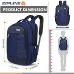 Zipline 35 Ltr, 19 inch Grey Laptop Backpack for Men & Women college girls boys fits 15.6 inch laptop macbook pro/tablet polyester Airline carry-on size