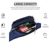 Waist Bags for Men Women- Premium Stitching, Branded Zippers, Waterproof Pocket, Large Fanny Pack for Hiking Travel Camping Running Sports Outdoors, Money Belt with Adjustable Strap (Blue)