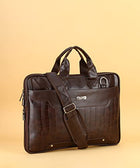 Zipline Office Faux Leather laptop bag for Men - Fits 14/15.6/16 inch Laptop Messenger Bags For Mens (1-Brown Bag)