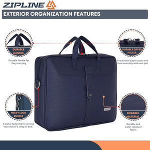 Zipline Office Faux Leather laptop bag for Men - Fits 14/15/15.6 inch Tablet/Laptop Messenger Bags For Mens (1-Blue Bag)