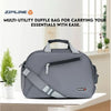 Zipline Duffle Bags, Gym Bags for Men and Women, Mini Sports Bag, Kit Bag, Small Travel Bag for Men, Duffle Bag for Gym with Shoe Compartment (Grey)