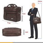 Zipline Laptop bags for men office use | Faux Leather SMALL laptop bag for Man - Fits 13 inch Laptop/Macbook/Macbook Pro/Tablet Messenger Bags For Mens (1-Brown Bag)