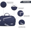 Zipline Duffle Bags, Gym Bags for Men and Women, Mini Sports Bag, Kit Bag, Small Travel Bag for Men, Duffle Bag for Gym with Shoe Compartment (Blue)