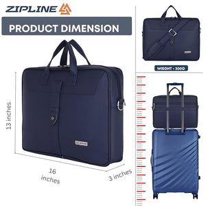 Zipline Office Faux Leather laptop bag for Men - Fits 14/15/15.6 inch Tablet/Laptop Messenger Bags For Mens (1-Blue Bag)
