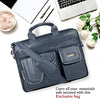 Zipline Laptop bags for men office use | Synthetic Leather Laptop Bag for Man Women, 15.6" Compatible Laptop, Macbook, Macbook Pro Messenger Bags for Men & Women (1-Blue Bag)