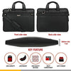 Zipline Laptop bags for men office use | Faux Leather Laptop Bag for Man - Fits 14/15.6/16 inch Laptop, Macbook, Macbook Pro Messenger Bags for Mens (1-Black Bag)