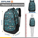 Zipline Casual backpack School bags for boys & Girls |35L Water Resistant backpack bags for women|Stylish,Lightweight,Durable|College bag for boys