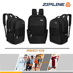 Zipline 35 Ltr, 19 inch Grey Laptop Backpack for Men & Women college girls boys fits 15.6 inch laptop macbook pro/tablet polyester Airline carry-on size