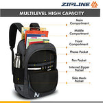 Zipline Casual backpack School bags for boys & Girls |35L Water Resistant backpack bags for women|Stylish,Lightweight,Durable|College bag for boys