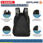 Zipline 35 Ltr, 19 inch Grey Laptop Backpack for Men & Women college girls boys fits 15.6 inch laptop macbook pro/tablet polyester Airline carry-on size