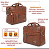 Zipline Laptop bags for men office use | Faux Leather SMALL laptop bag for Man - Fits 13 inch Laptop/Macbook/Macbook Pro/Tablet Messenger Bags For Mens (1-Tan Bag)