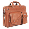 Zipline Laptop bags for men office use | Synthetic Leather Laptop Bag for Man Women, 15.6" Compatible Laptop, Macbook, Macbook Pro Messenger Bags for Men & Women (1-Tan Bag)