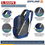 Zipline 35 Ltr, 19 inch Grey Laptop Backpack for Men & Women college girls boys fits 15.6 inch laptop macbook pro/tablet polyester Airline carry-on size