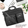 Zipline Laptop bags for men office use | Synthetic Leather Laptop Bag for Man Women, 15.6" Compatible Laptop, Macbook, Macbook Pro Messenger Bags for Men & Women (1-Black Bag)