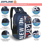 Zipline Casual backpack School bags for boys & Girls |35L Water Resistant backpack bags for women|Stylish,Lightweight,Durable|College bag for boys