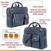 Zipline Laptop bags for men office use | Synthetic Leather Laptop Bag for Man Women, 15.6" Compatible Laptop, Macbook, Macbook Pro Messenger Bags for Men & Women (1-Blue Bag)