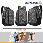 Zipline Casual backpack School bags for boys & Girls |35L Water Resistant backpack bags for women|Stylish,Lightweight,Durable|College bag for boys