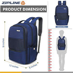 Zipline 35 Ltr, 19 inch Grey Laptop Backpack for Men & Women college girls boys fits 15.6 inch laptop macbook pro/tablet polyester Airline carry-on size