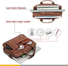 Zipline Laptop bags for men office use | Faux Leather SMALL laptop bag for Man - Fits 13 inch Laptop/Macbook/Macbook Pro/Tablet Messenger Bags For Mens (1-Tan Bag)