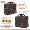 Zipline Laptop bags for men office use | Faux Leather SMALL laptop bag for Man - Fits 13 inch Laptop/Macbook/Macbook Pro/Tablet Messenger Bags For Mens (1-Brown Bag)