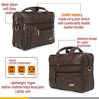 Zipline Laptop bags for men office use | Faux Leather SMALL laptop bag for Man - Fits 13 inch Laptop/Macbook/Macbook Pro/Tablet Messenger Bags For Mens (1-Brown Bag)