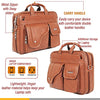 Zipline Laptop bags for men office use | Synthetic Leather Laptop Bag for Man Women, 15.6" Compatible Laptop, Macbook, Macbook Pro Messenger Bags for Men & Women (1-Tan Bag)