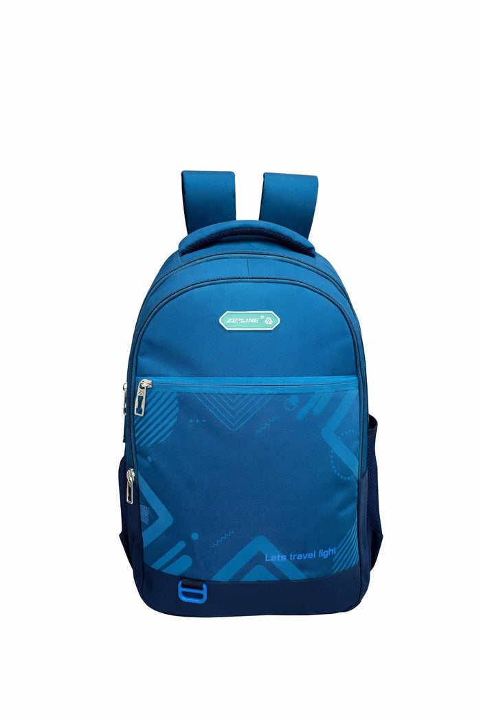 Zipline Casual backpack School bag for boys & Girls |35L Water Resistant backpack bags for women|Stylish,Lightweight,Durable|College bag for girls & boys,. - Blue
