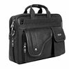 Zipline Laptop bags for men office use | Synthetic Leather Laptop Bag for Man Women, 15.6" Compatible Laptop, Macbook, Macbook Pro Messenger Bags for Men & Women (1-Black Bag)