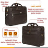 Zipline Laptop bags for men office use | Faux Leather Laptop Bag for Man - Fits 14/15/15.6 inch Laptop/Macbook/Macbook Pro/Tablet Messenger Bags for Mens (1-Brown Bag)