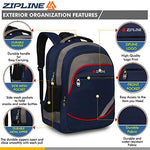 Zipline Casual backpack School bags for boys & Girls |35L Water Resistant backpack bags for women|Stylish,Lightweight,Durable|College bag for boys