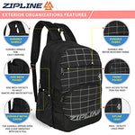 Zipline Polyester 33Ltr Laptop Bags Backpack for Men and Women college girls boys fits 15.6 inch laptop