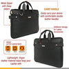 Zipline Laptop bags for men office use | Faux Leather Laptop Bag for Man - Fits 14/15.6/16 inch Laptop, Macbook, Macbook Pro Messenger Bags for Mens (1-Black Bag)