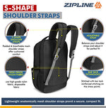 Zipline 35 Ltr, 19 inch Grey Laptop Backpack for Men & Women college girls boys fits 15.6 inch laptop macbook pro/tablet polyester Airline carry-on size