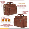 Zipline Laptop bags for men office use | Synthetic Leather Executive Formal 15.6 inch Laptop, MacBook & Macbook Pro Messenger/Office Bag for Man Women (Tan)