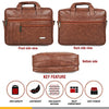 Zipline Laptop bags for men office use | Faux Leather SMALL laptop bag for Man - Fits 13 inch Laptop/Macbook/Macbook Pro/Tablet Messenger Bags For Mens (1-Tan Bag)